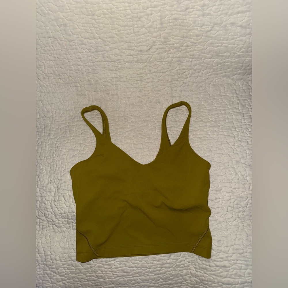 Lululemon Align Tank Cropped Size‎ 4 Chartreuse Color